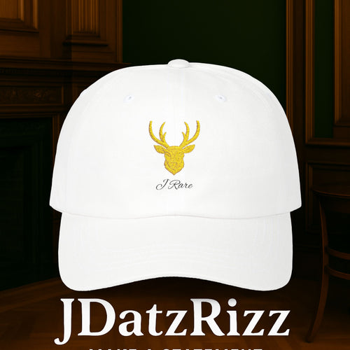 Stylish Dad Cap with Gold Antler Design, Trendy Adjustable Hat for Men, Outdoor Cap, Gift for Dads, Fashionable Dad Accessory