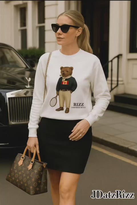 JDatzRizz  Unisex Preppy Bear Tee – Cozy, Bold, Unapologetically You”